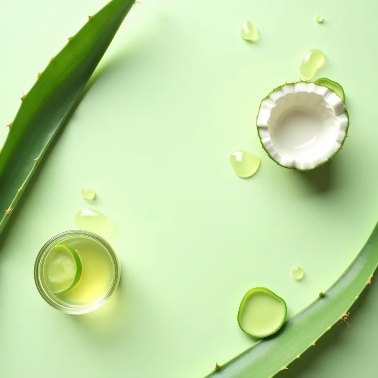 Ingredientes orgânicos para tratamento capilar: aloe vera e óleo de coco