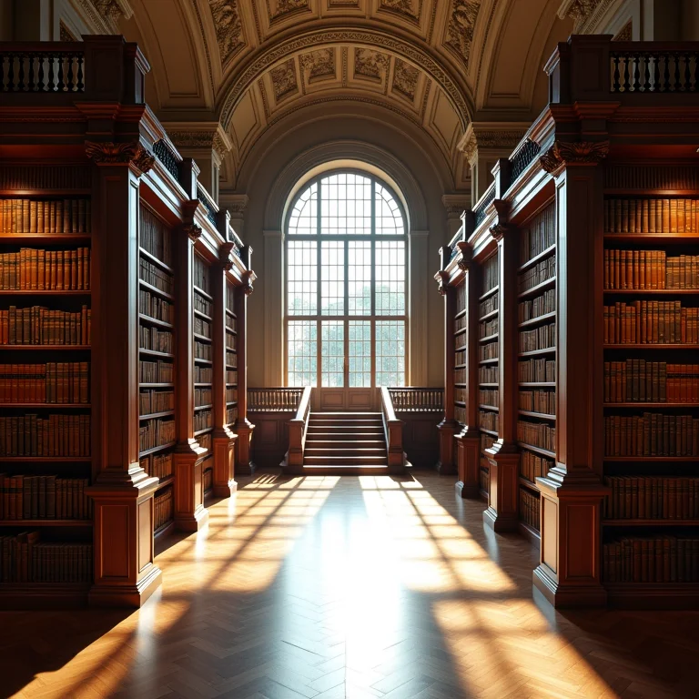 Interior da Biblioteca do Congresso com arquitetura grandiosa em Washington DC