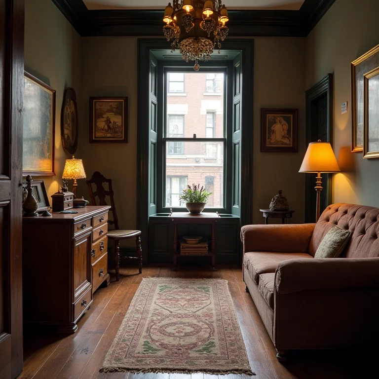 Interior do Tenement Museum em Nova York.