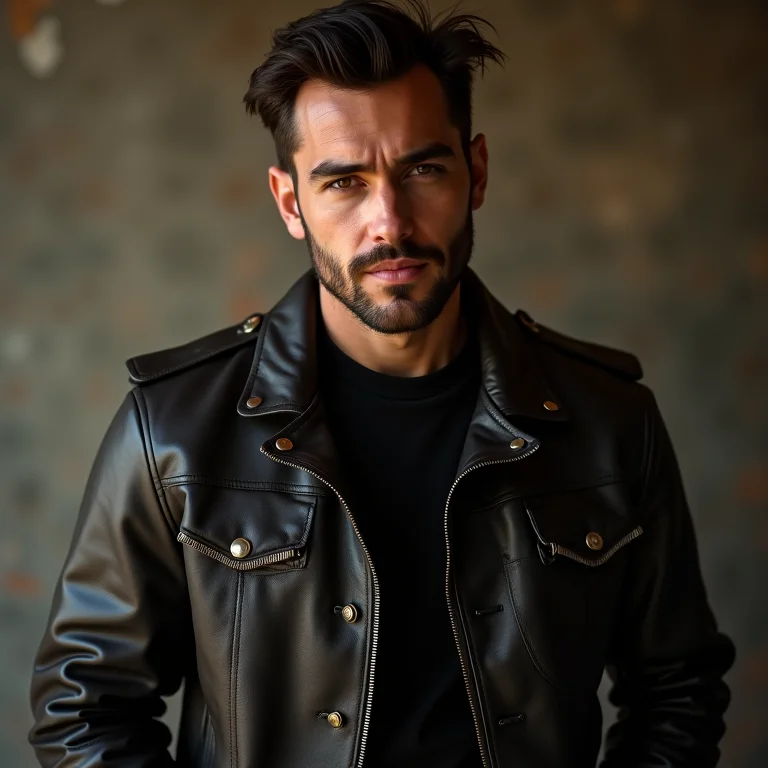 Jaqueta de couro masculina: atitude e estilo para o seu look de festival de rock.