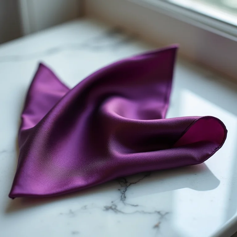 Lenço de bolso de seda luxuoso