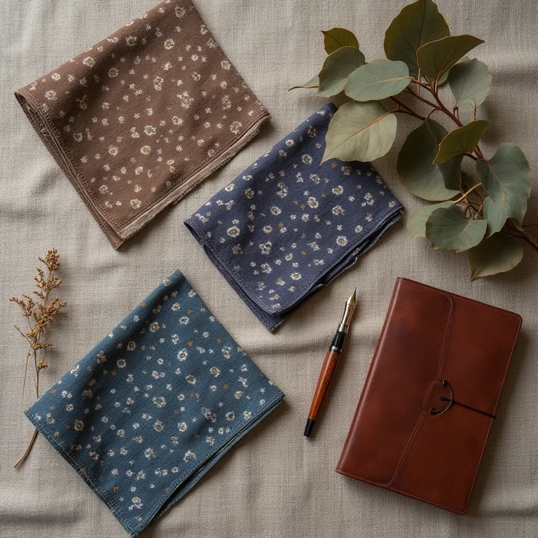 Lenços de bolso com padrões variados