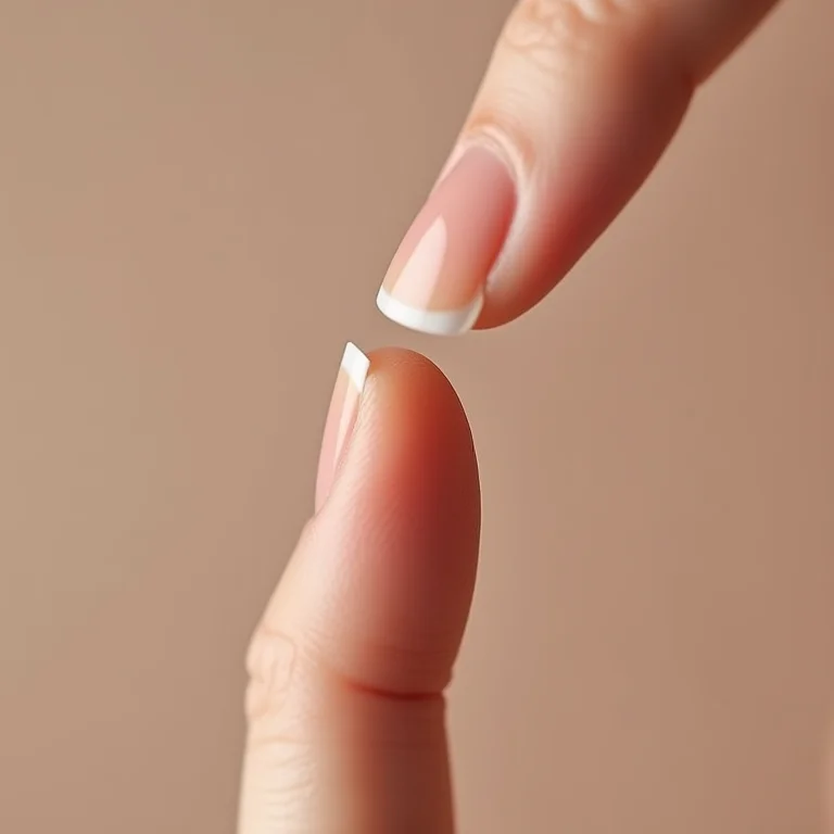 Lima de unha sendo usada incorretamente, resultando em borda irregular.