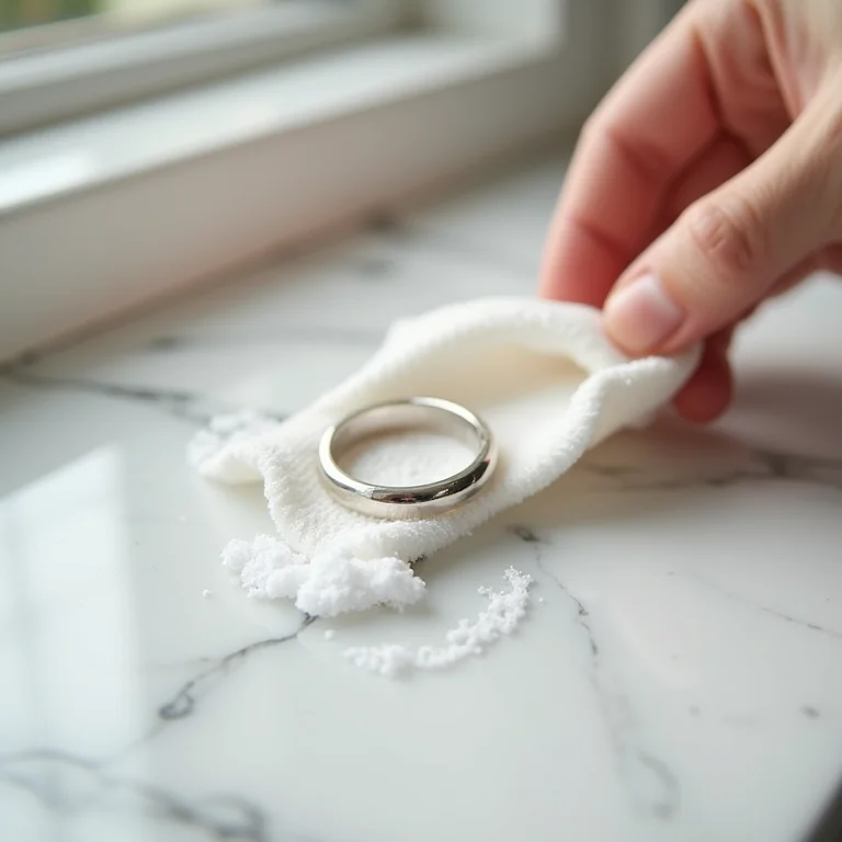 Limpeza de prata com bicarbonato de sódio e água