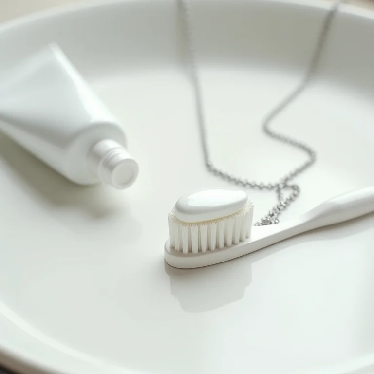 Limpeza de prata com pasta de dente