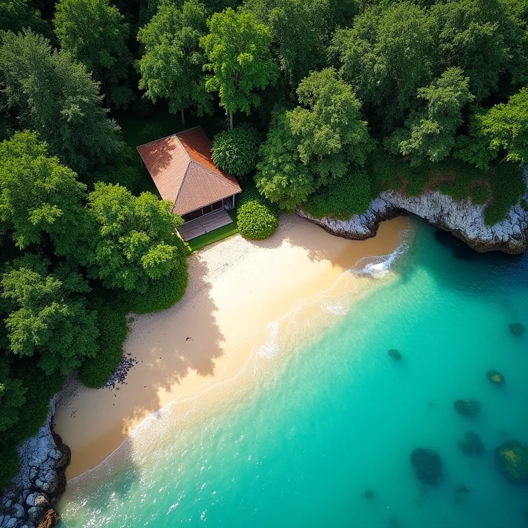 Localização isolada de pousada no Nordeste
