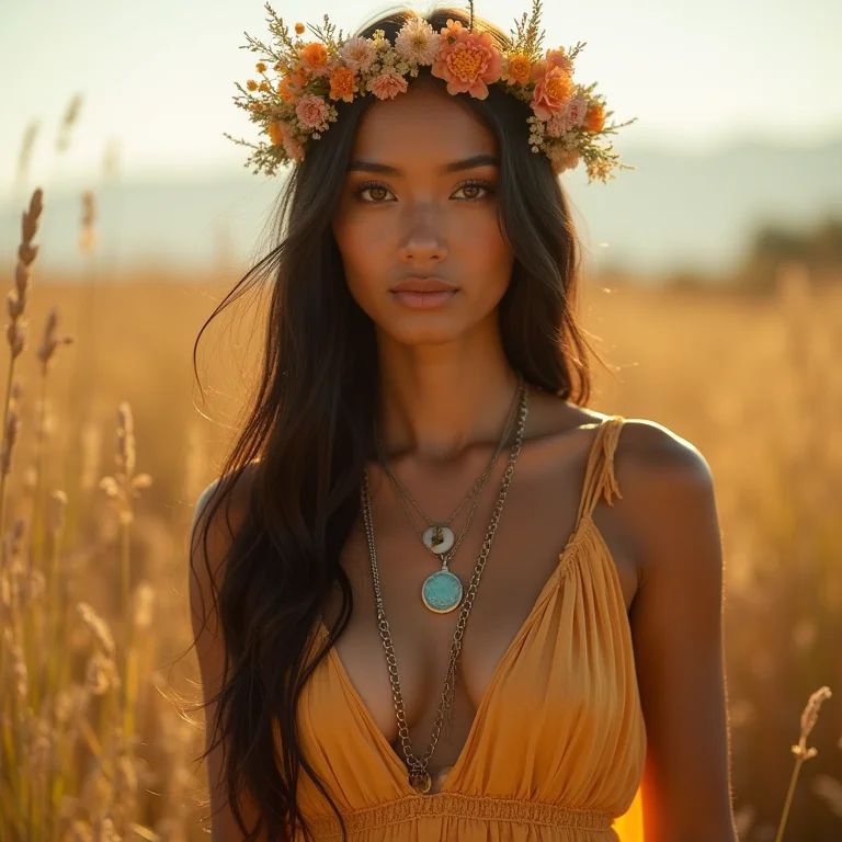 Look boho chic para amantes da natureza em festivais