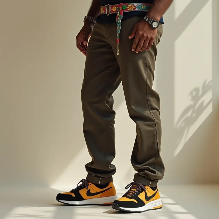 Look casual masculino com cinto colorido