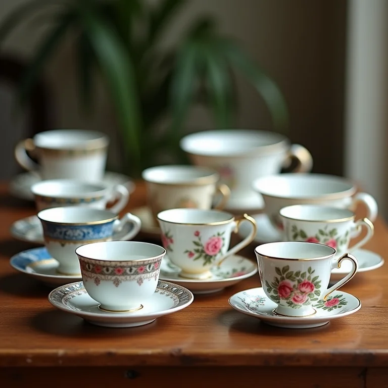 Louças antigas e charmosas para brunch.