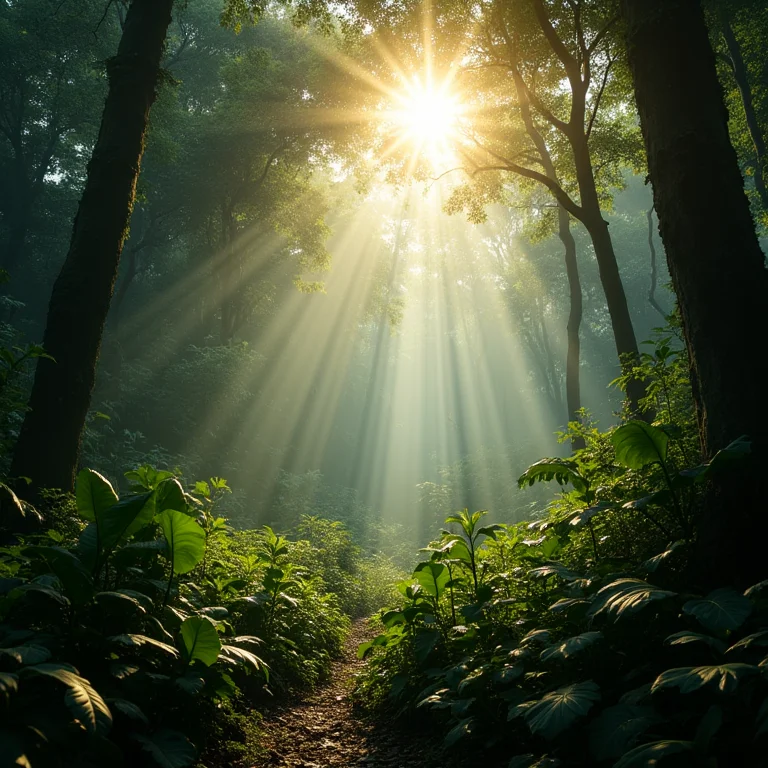 Luz e cores da floresta Amazônica