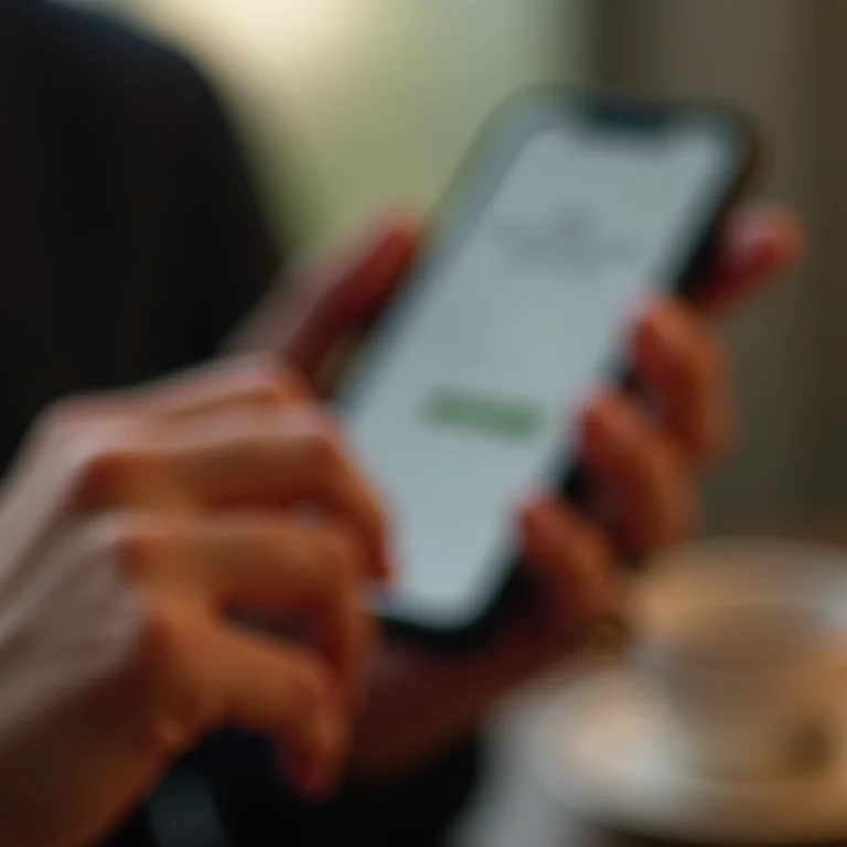 Mão usando smartphone para fazer reserva em restaurante