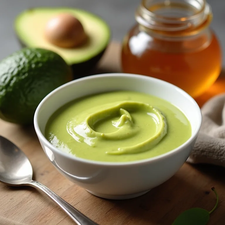 Máscara facial de abacate e mel