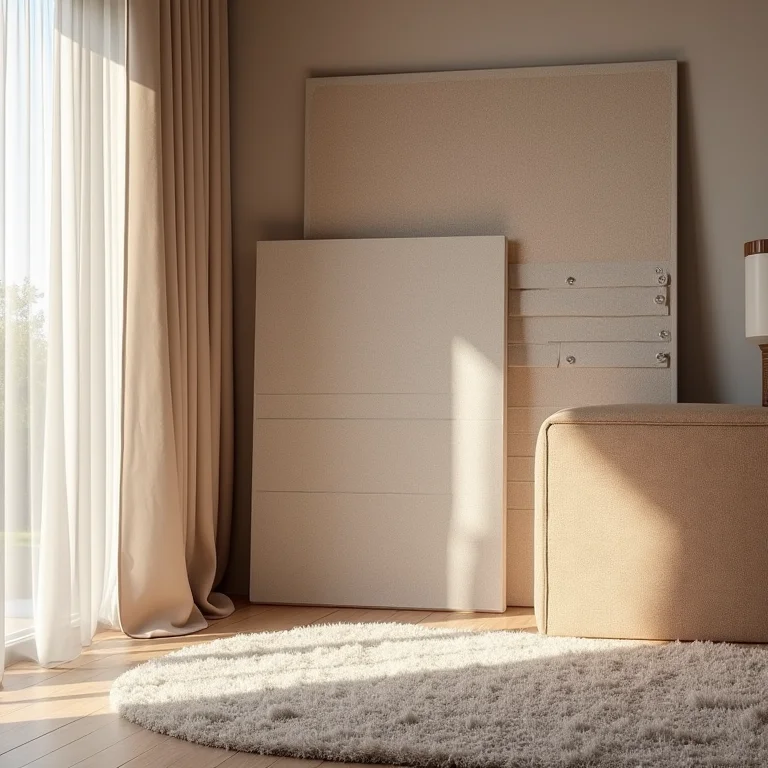 Materiais para reduzir o ruído no quarto de casal