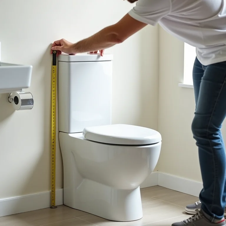 Medindo a altura ideal de um vaso sanitário com caixa acoplada