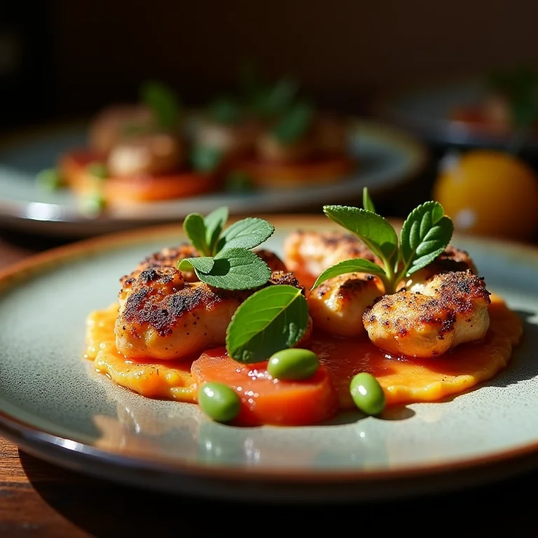 Menu degustação com pequenos pratos do restaurante Evvai em São Paulo