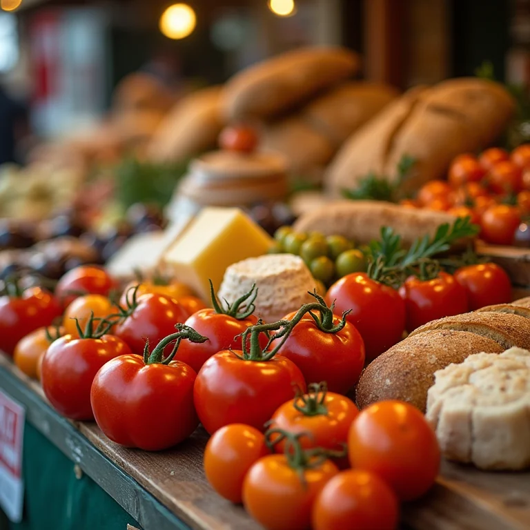 Mercado local em Florença com produtos frescos