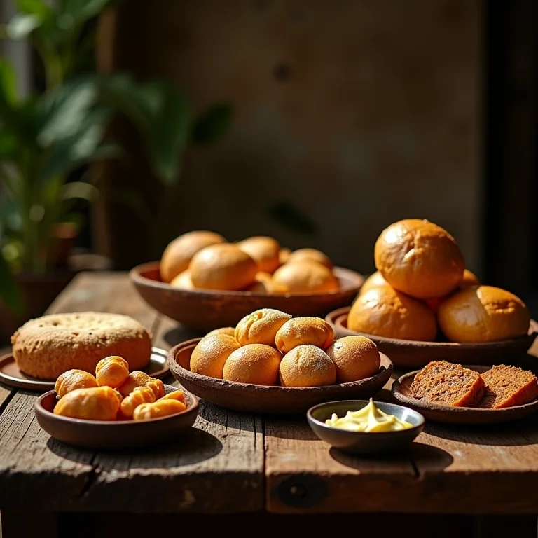 Mesa com iguarias da culinária mineira em Tiradentes