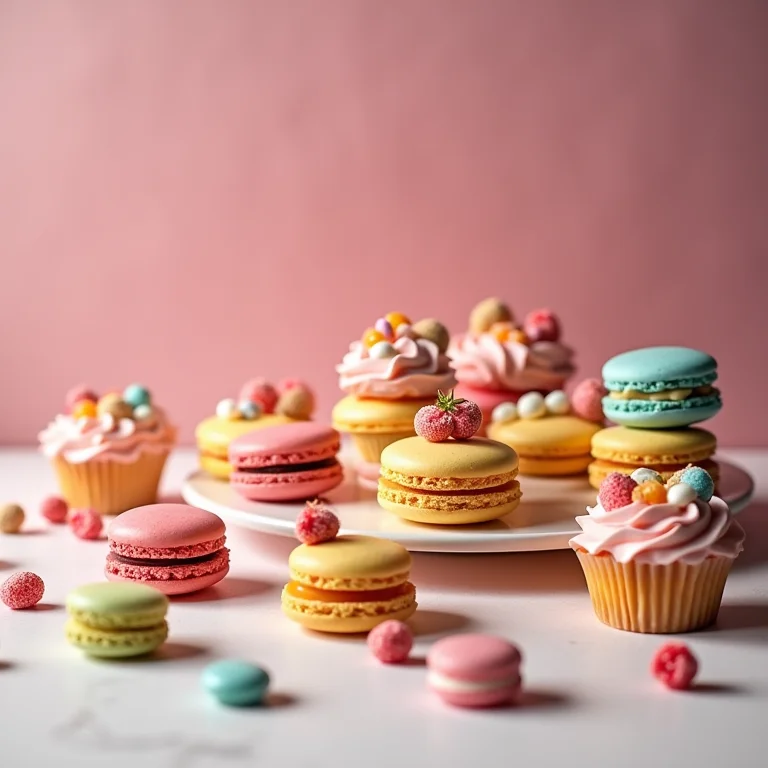 Mesa de doces colorida para festa de aniversário