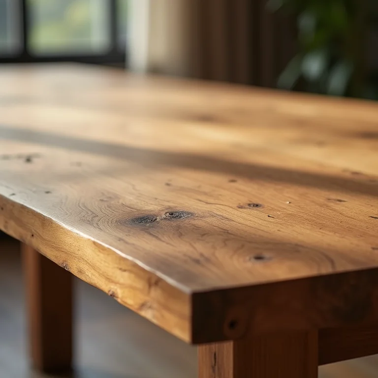 Mesa de madeira maciça clássica.