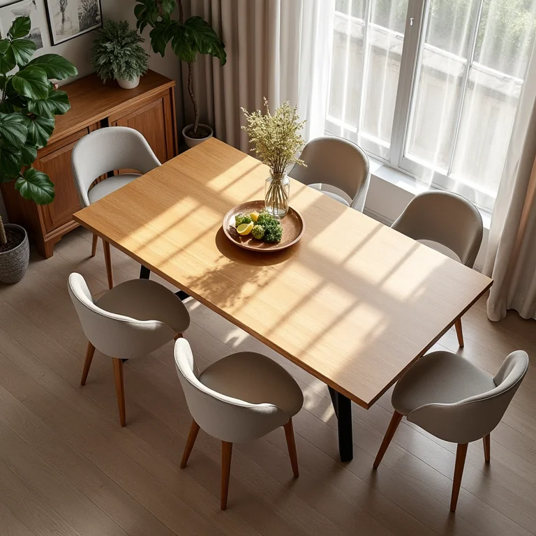 Mesas de jantar em diferentes faixas de preço.