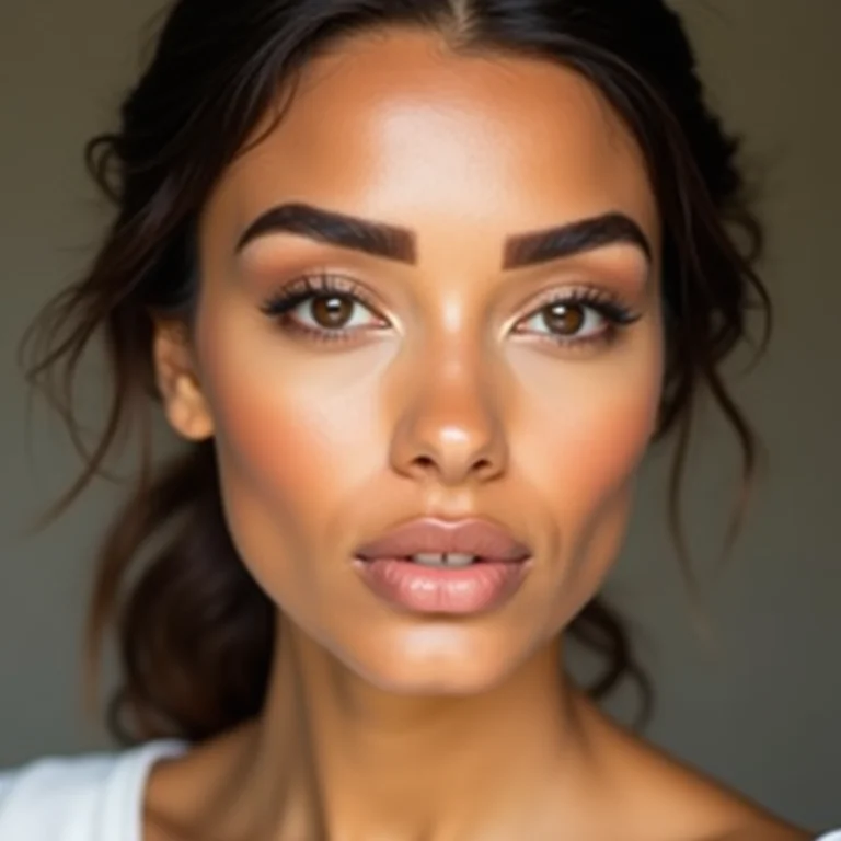 Micropigmentação esfumada em mulher diversa, efeito sombreado