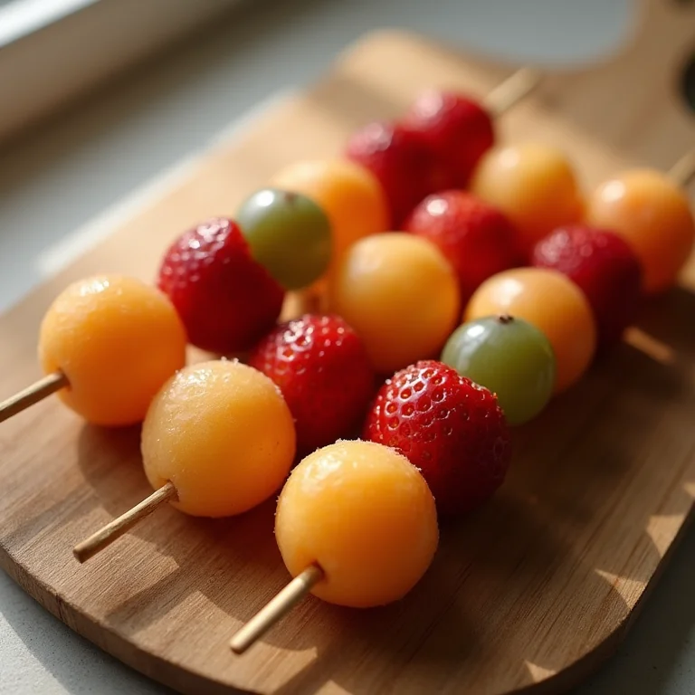 Mini espetinhos de frutas