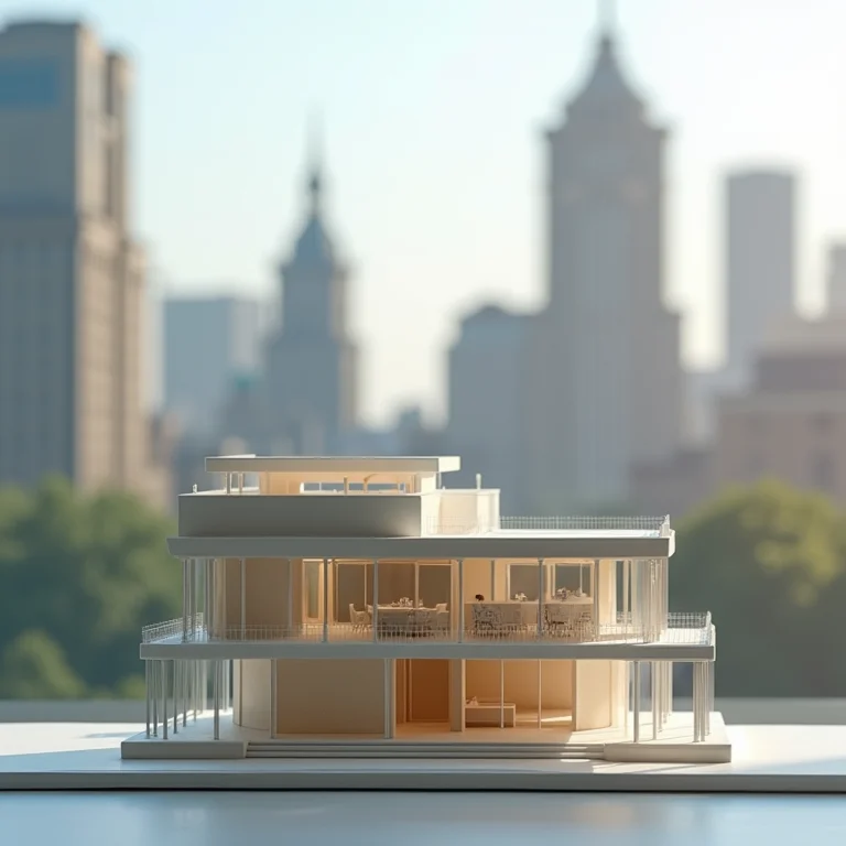 Modelo arquitetônico de um local para jantar formal