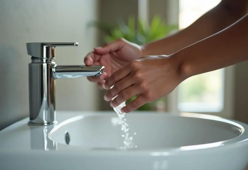 Ducha higiênica: o erro que você não pode cometer na instalação Mulher ajustando a temperatura da ducha higiênica