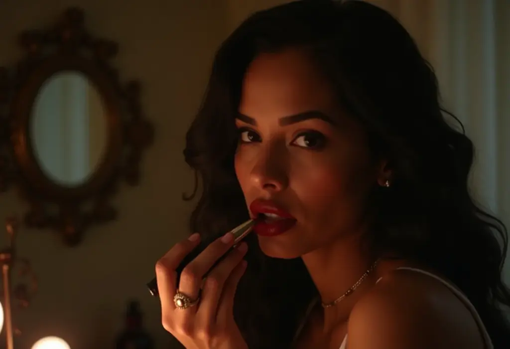 Maquiagem de Halloween: o guia definitivo para arrasar na festa Mulher brasileira com maquiagem de vampira glamourosa para o Halloween