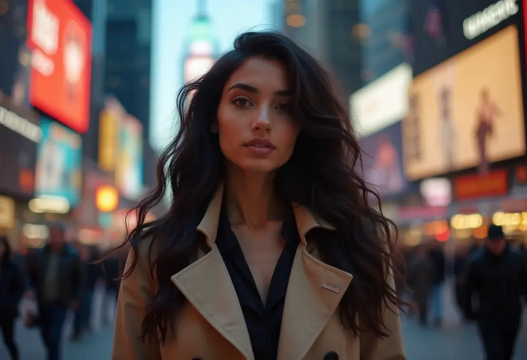 Nova York Secreta: Roteiro de expert + achados imperdíveis Mulher brasileira estilosa em Nova York.