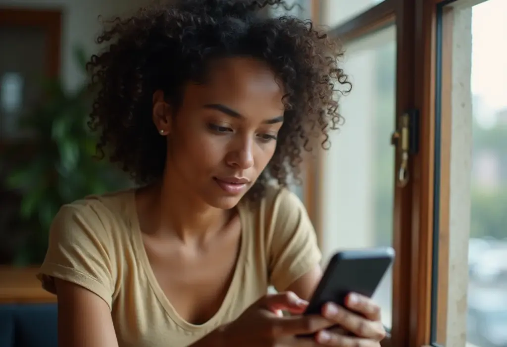Ligar a cobrar dos EUA para o Brasil: o truque que as operadoras escondem Mulher brasileira pensando em como fazer ligação internacional