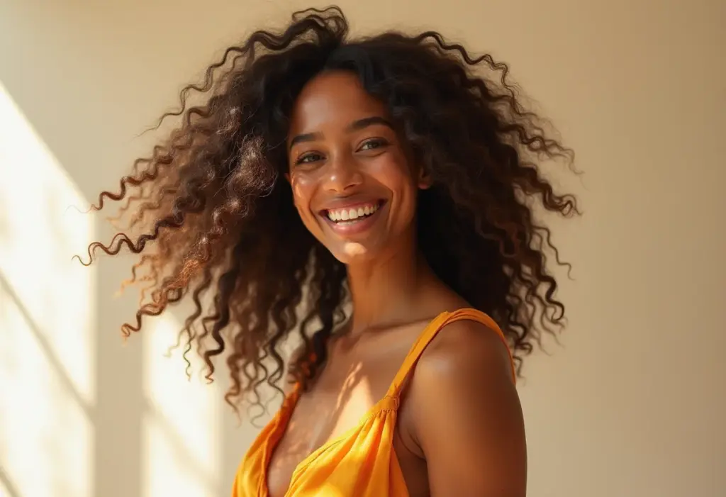 Cabelo dos sonhos: 7 dicas infalíveis para um crescimento rápido Mulher brasileira sorrindo, exibindo cabelos longos e saudáveis