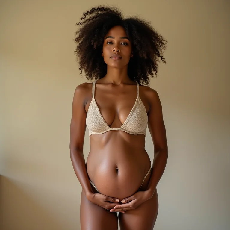 Mulher confiante abraçando seu corpo, promovendo a positividade corporal.