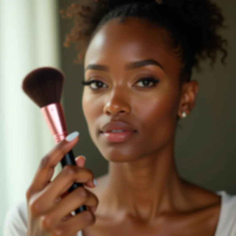 Mulher confiante com unhas de acrílico