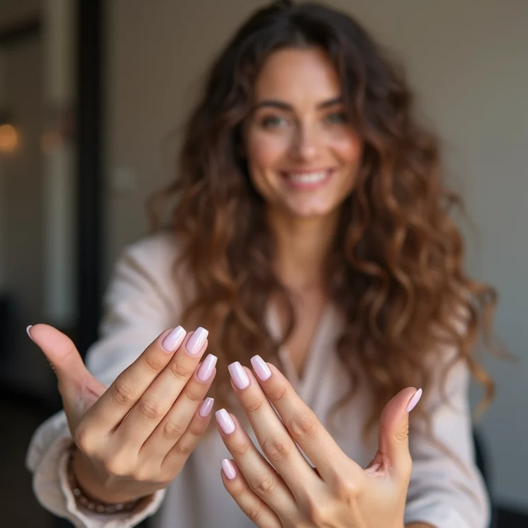 Mulher escolhendo estilo de unha para casamento