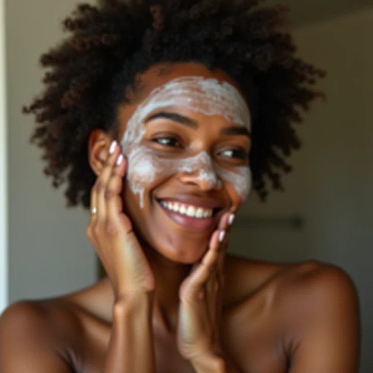 Mulher hidratando o cabelo com máscara capilar para evitar pontas duplas.