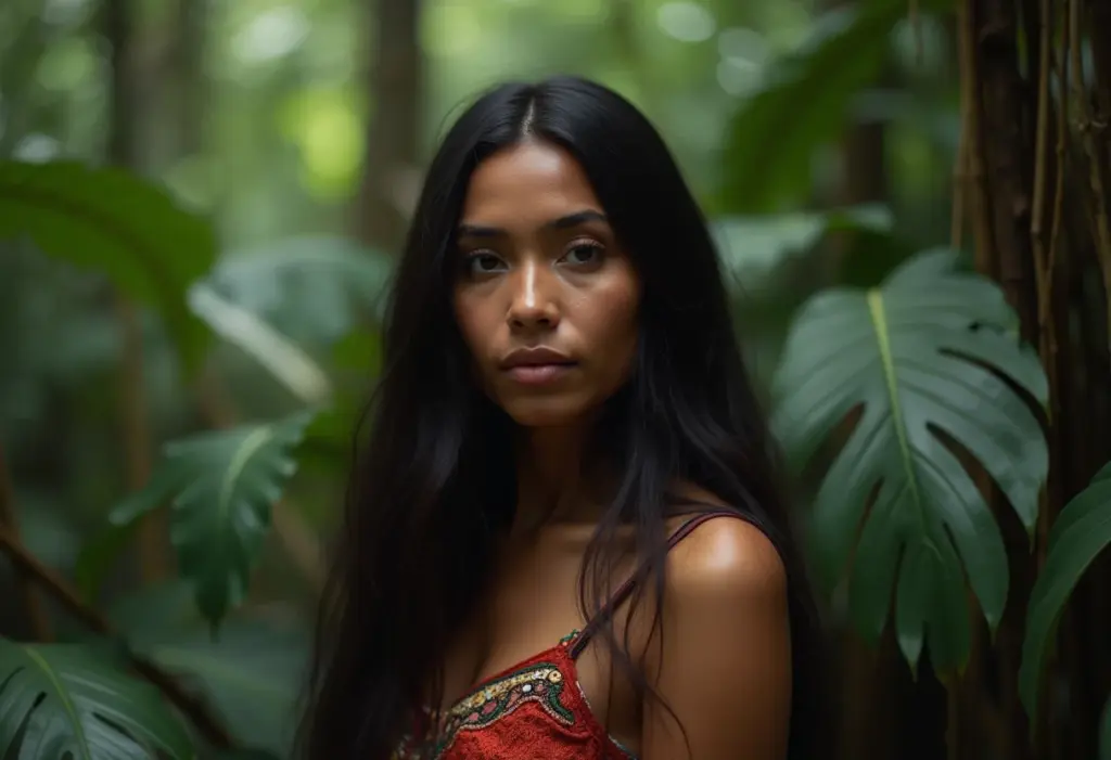 Mulher indígena brasileira na Amazônia