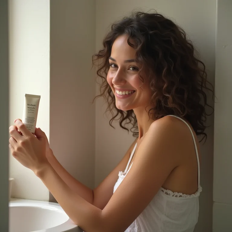 Mulher jovem acessando nicho de canto no banheiro