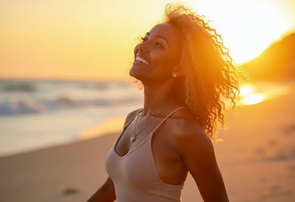 Nordeste Secreto: As praias paradisíacas que você não conhece Mulher madura aproveitando praia paradisíaca no Nordeste