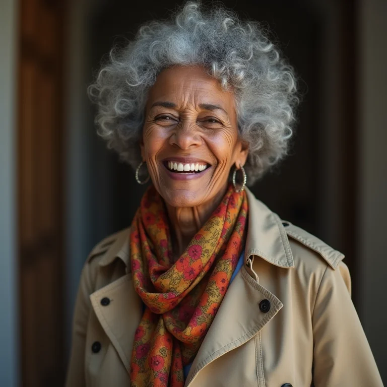 Mulher madura mostrando como usar peças-chave no trabalho