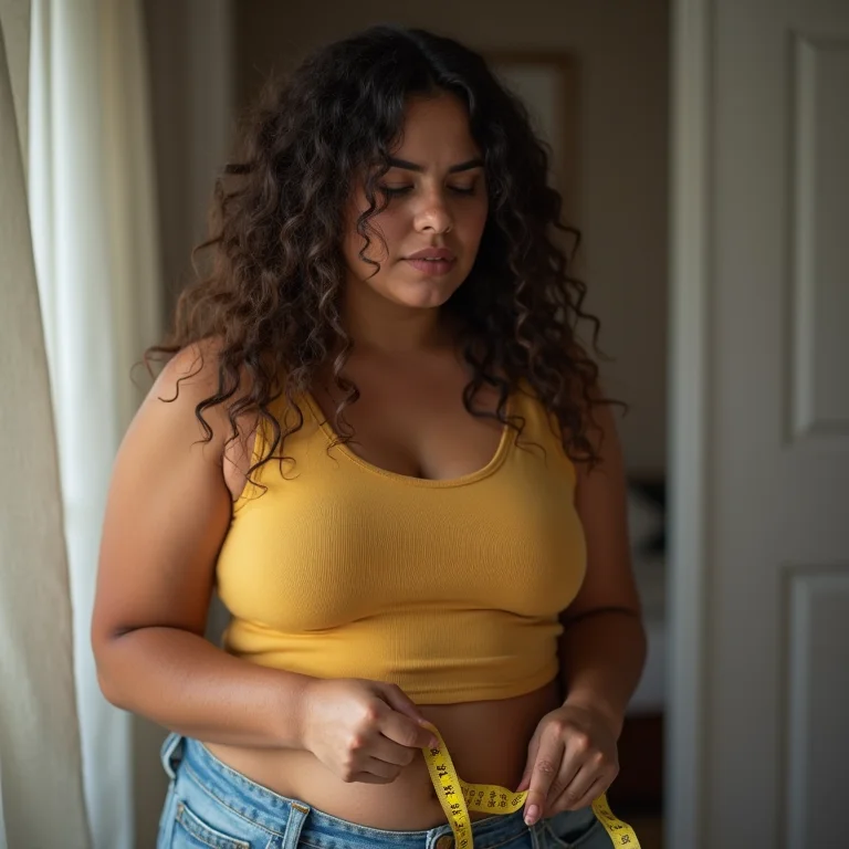 Mulher medindo quarto pequeno para otimizar o espaço