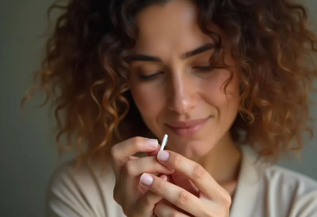 Micose de Unha: Descubra o Tratamento Caseiro Surpreendente Mulher parda aplicando tratamento natural para micose de unha