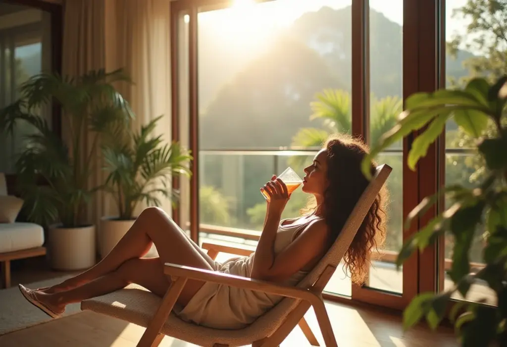 Varanda pequena: 7 erros que você NÃO pode cometer na decoração Mulher relaxando em varanda pequena e bem decorada