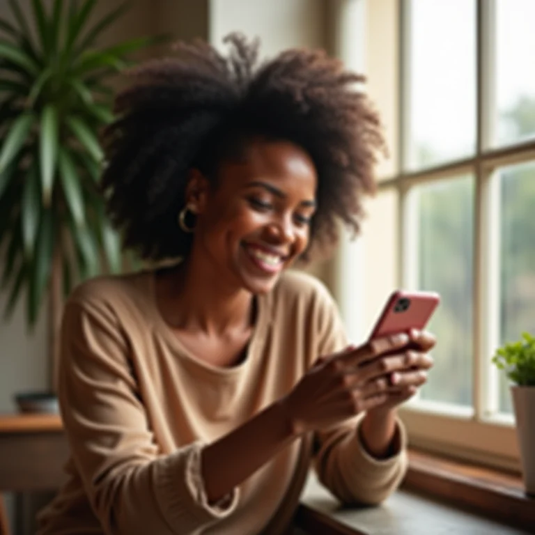 Mulher usando Wi-Fi Calling