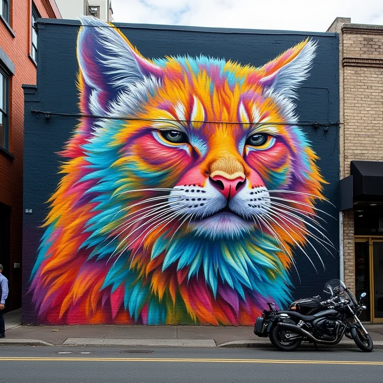 Mural de arte de rua em Ponsonby, Auckland.