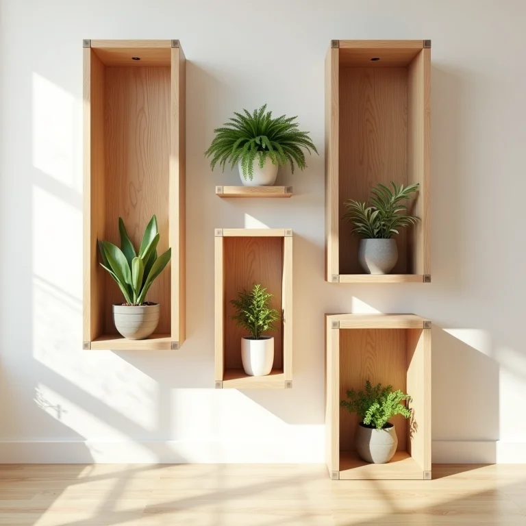 Nichos criativos feitos com caixotes de feira