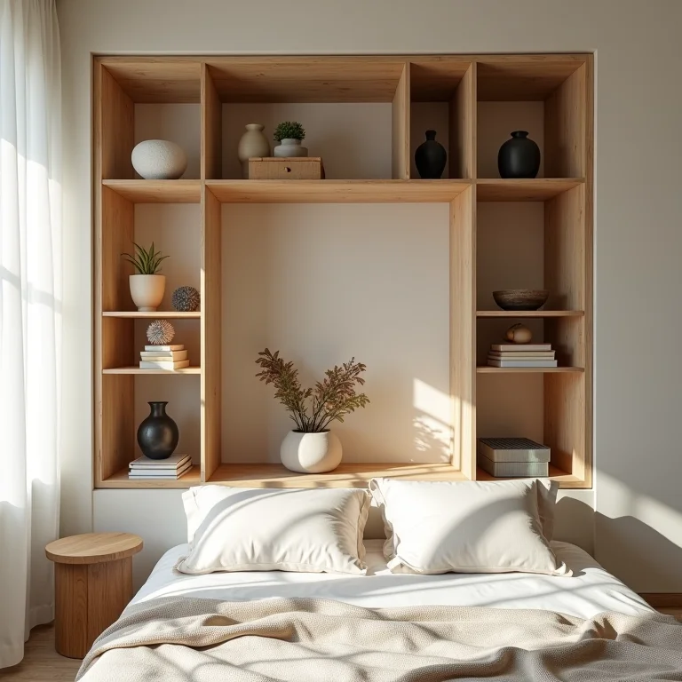 Nichos criativos para o quarto feitos com caixotes de feira.