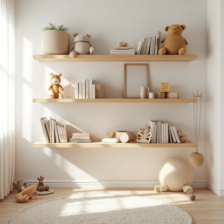 Nichos e prateleiras para organizar quarto infantil