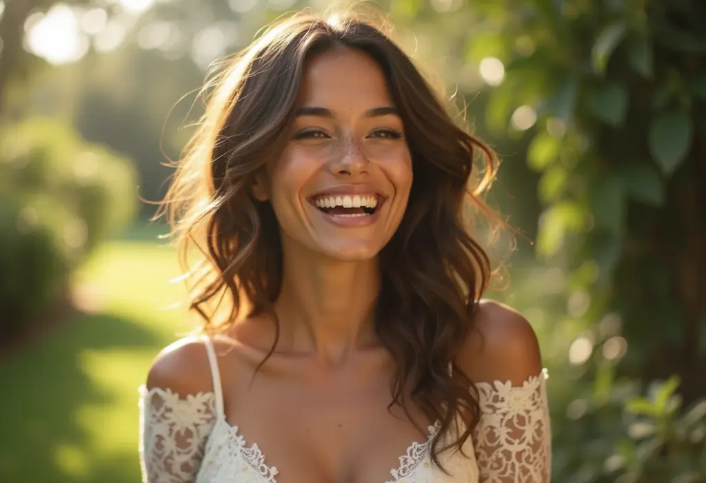 Noivas: 7 dicas de ouro para planejar o casamento dos sonhos Noiva brasileira sorrindo em jardim ensolarado