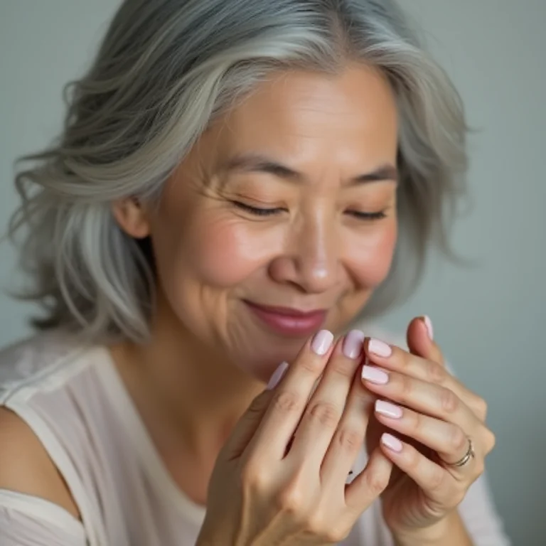 Noiva madura escolhendo cor de esmalte